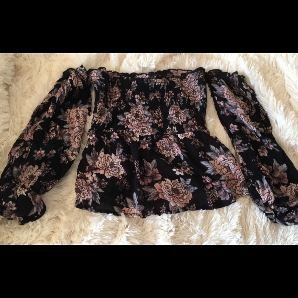 Off the shoulder rose top from American Eagle